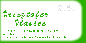 krisztofer vlasics business card